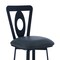 Armen Living Lola Contemporary 26" Counter Height Barstool in Matte Black Finish and Gray Faux Leather LCLLBAMBGR26 - alternate 3